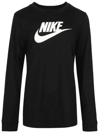 Sportswear Essential Icon Futura Women s Interseasonal Long Sleeve Tee Black BV6171 010 - NIKE - BALAAN 1