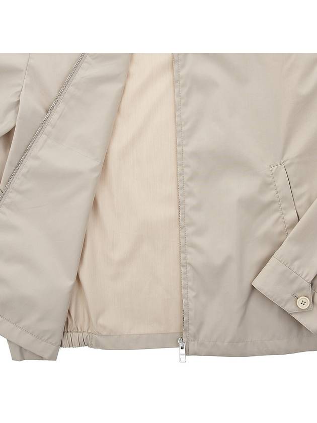 Cotton Blend Blouson Bomber Jacket Limestone - PRADA - BALAAN 9