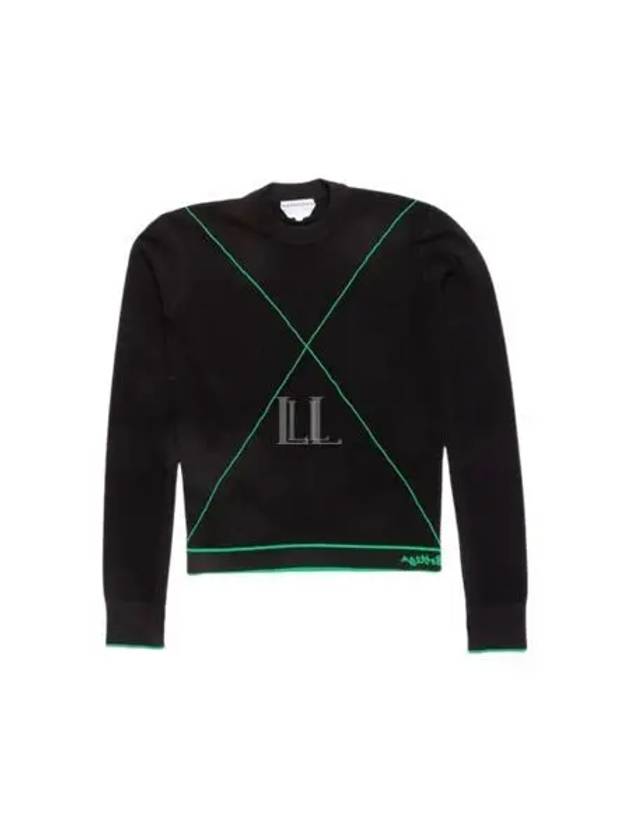 Green Stitch Knit Top Black - BOTTEGA VENETA - BALAAN 2