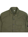 Lens Wappen Ripstop Shirt Zip Up Jacket Green - CP COMPANY - BALAAN 4