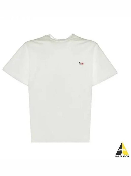 23FW Tricolor Pocket Short Sleeve TShirt White FM00120KJ0010 - MAISON KITSUNE - BALAAN 1