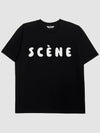 UNISEX thin lettering short sleeve t shirt BLACK - KLOR - BALAAN 1