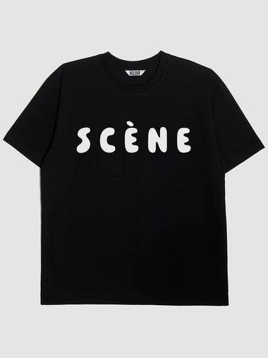 Scene Lettering Short Sleeve T-Shirt Black - KLOR - BALAAN 1