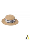 Woven Fabric Bucket Hat Tan White - MIU MIU - BALAAN 2