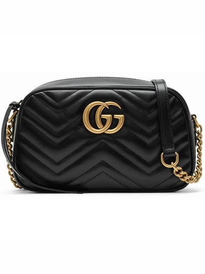 GG Marmont Matelasse Small Chain Shoulder Bag Black - GUCCI - BALAAN 2