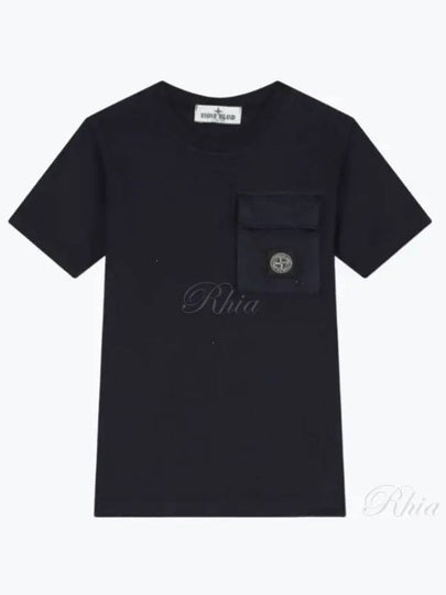 Kids Logo Short Sleeve T-Shirt Navy - STONE ISLAND - BALAAN 2