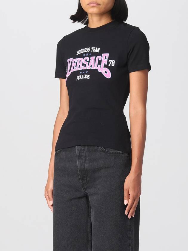 T-shirt Versace in cotone con logo - VERSACE - BALAAN 4