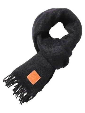 Wool Mohair Logo Patch Scarf Women - LOEWE - BALAAN 1