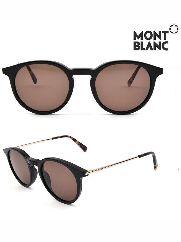 Eyewear Round Sunglasses Brown - MONTBLANC - BALAAN 3