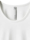 Brushed U-Neck Long Sleeve T-Shirt White - NOIRER - BALAAN 5