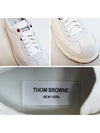 Fine Kid Suede Tech Runner White - THOM BROWNE - BALAAN 7