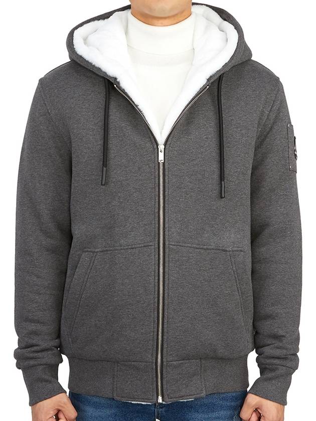 Classic Bunny Zip Up Hoodie White Lining Charcoal - MOOSE KNUCKLES - BALAAN 3