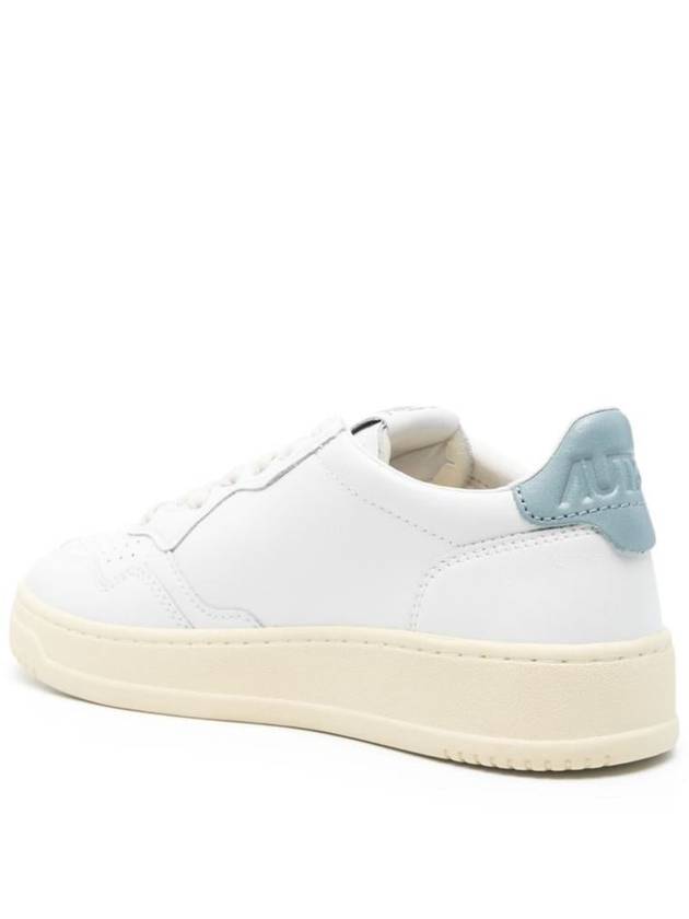 Autry Medalist Low Sneakers In White And Light Blue Leather Shoes - AUTRY - BALAAN 3