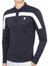 Golf Wear Polo Long Sleeve T-Shirt G00556 157 - HYDROGEN - BALAAN 5