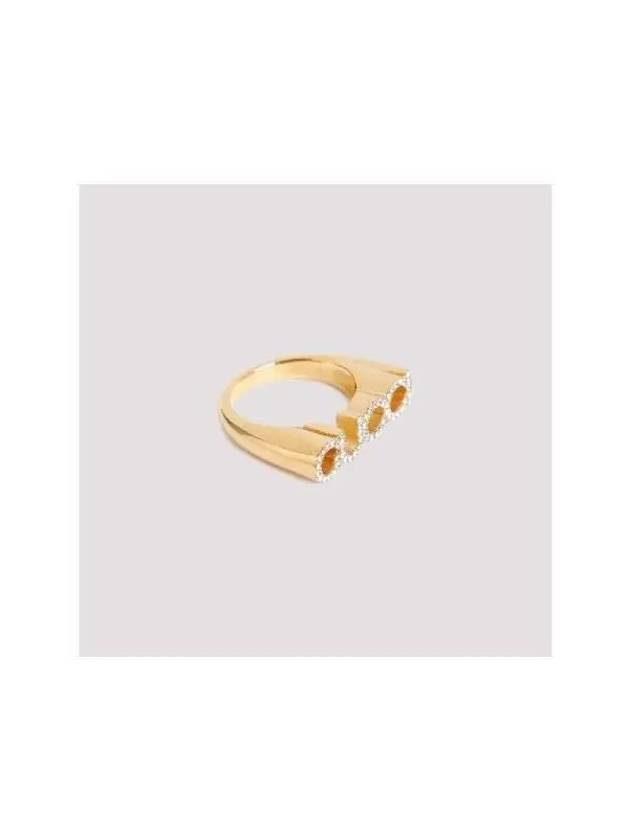 Letter Crystal Ring Gold - GUCCI - BALAAN 3