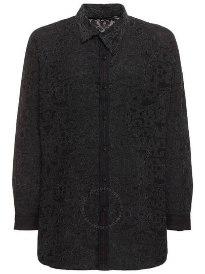 patterned jacquard asymmetric collar shirt HSB20008 - YOHJI YAMAMOTO - BALAAN 2