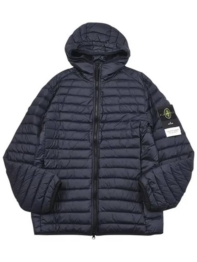 Room Woven Chamber Recycled Nylon Down Padding Hooded Jacket Black - STONE ISLAND - BALAAN 5