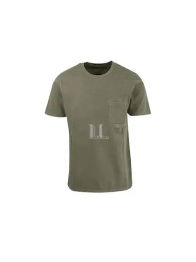 Small Logo Pocket Cotton Short Sleeve T-Shirt Bronze Green - CP COMPANY - BALAAN 2