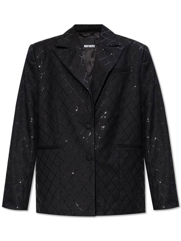 ROTATE Blazer With Shimmering Sequins, Women's, Black - ROTATE - BALAAN 1