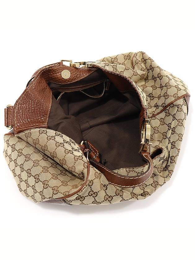 203504 GG logo jacquard gold interlocking G Charlotte hobo shoulder bag - GUCCI - BALAAN 5