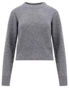 Heart Logo Cashmere Knit Top Grey - AMI - BALAAN 2