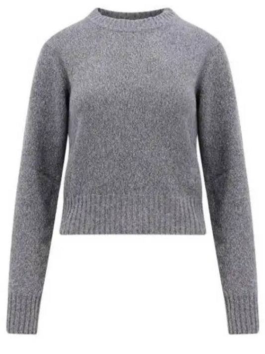 Heart Logo Cashmere Knit Top Grey - AMI - BALAAN 2