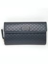 GG Microshima Leather Flap Long Wallet Black - GUCCI - BALAAN 2