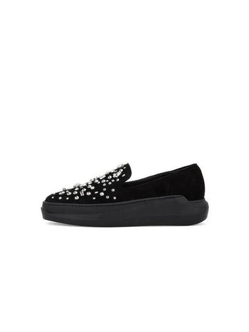 WOMEN NOTASH Suede Loafers Black - GIUSEPPE ZANOTTI - BALAAN 1