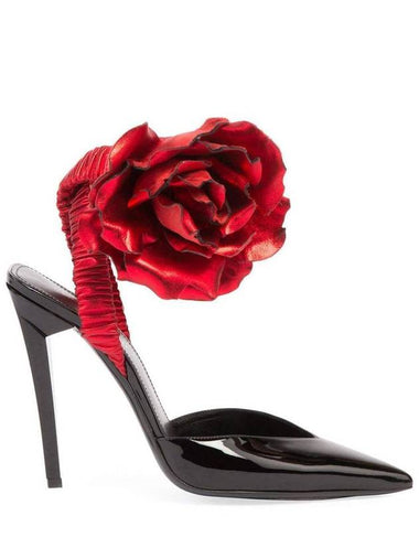 Saint Laurent Pointed Flower Pumps - SAINT LAURENT - BALAAN 1