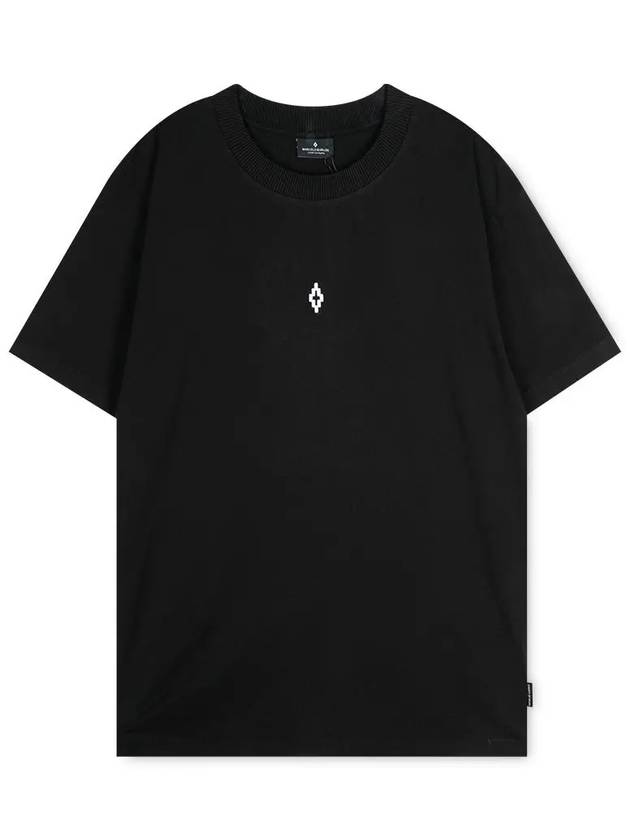 Back Graphic Cotton Short Sleeve T-shirt Black - MARCELO BURLON - BALAAN 4