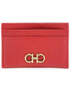 Gancini Card Wallet Lipstick Red - SALVATORE FERRAGAMO - BALAAN 3