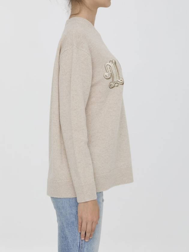 Plata crew neck knit top beige - MAX MARA - BALAAN 4