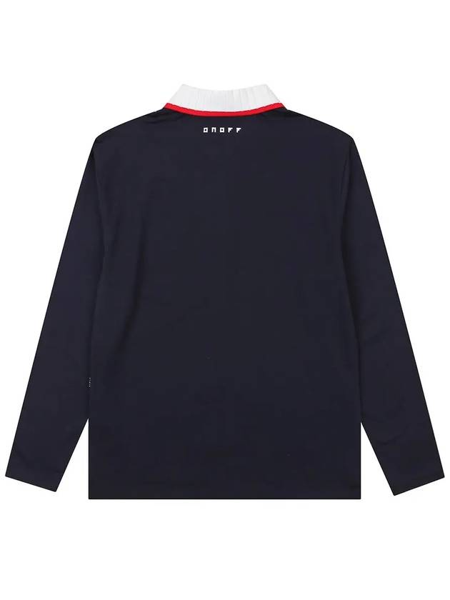 Basic Mock Neck Long Sleeve T-Shirt OF9002GBNAVY - ONOFF - BALAAN 2