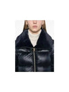 Faux Fur Collar Padding Navy - HERNO - BALAAN 6