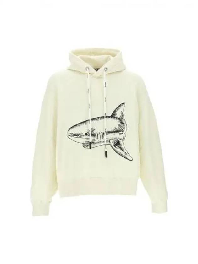 Split Shark Hoodie Beige - PALM ANGELS - BALAAN 2