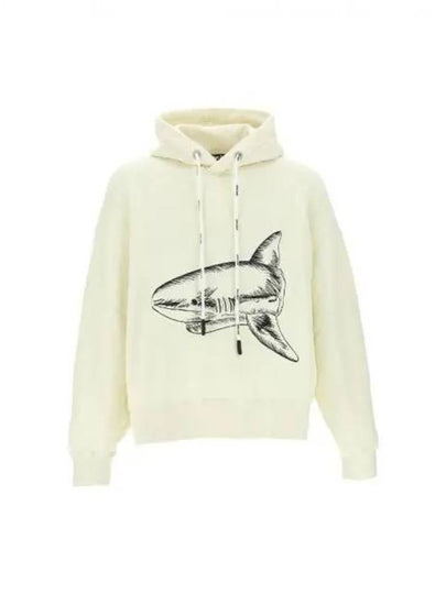 Split Shark Hoodie Beige - PALM ANGELS - BALAAN 2