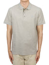 Embroidered Logo Short Sleeve Polo Shirt Grey - BURBERRY - BALAAN 2