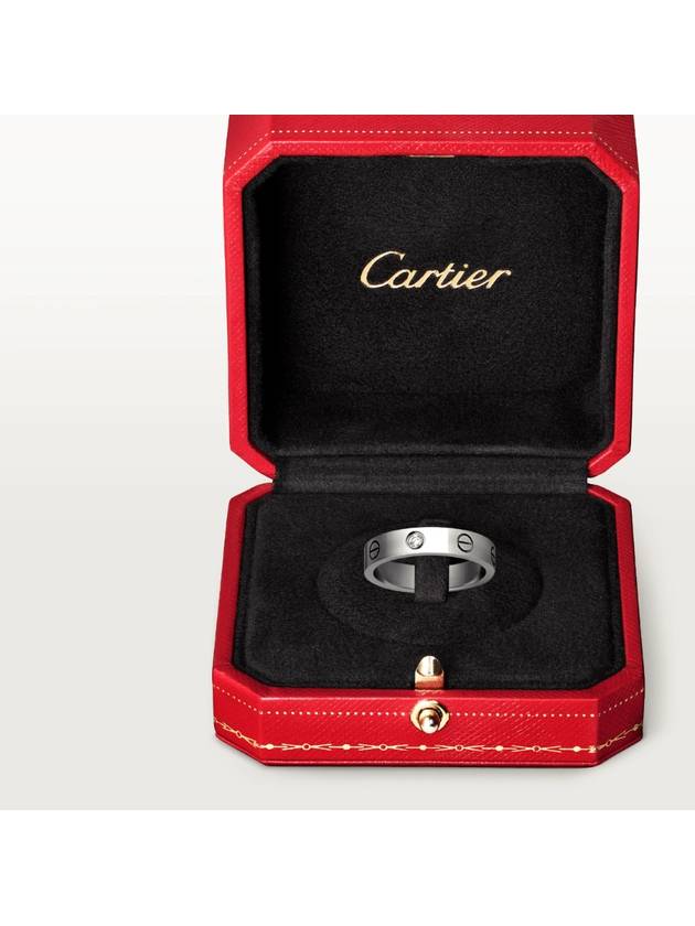 Love Wedding Band Diamond Ring Silver - CARTIER - BALAAN 7