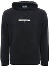 Micro Logo Print Hoodie Black - STONE ISLAND - BALAAN 2