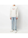 Color Block Logo Sweat Sweatshirt Ecru Ivory - A.P.C. - BALAAN 5