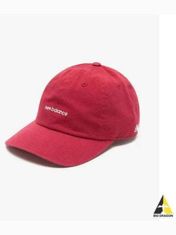 NBGDEFE502 C 64 LETTER LOGO BALLCAP RED - NEW BALANCE - BALAAN 1