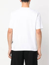 Men's Monogram Logo Print Short Sleeve T-Shirt White - PALM ANGELS - BALAAN 3