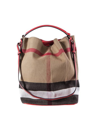 Check Ashby Medium Shoulder Bag Beige - BURBERRY - BALAAN 1