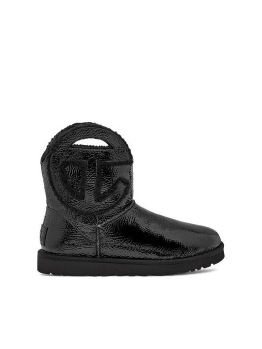 Telfar Logo Mini Crinkle Winter Boots Black - UGG - BALAAN 1