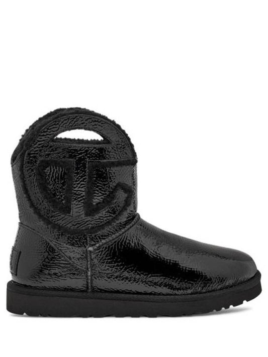 Telfar Logo Mini Crinkle Winter Boots Black - UGG - BALAAN 1