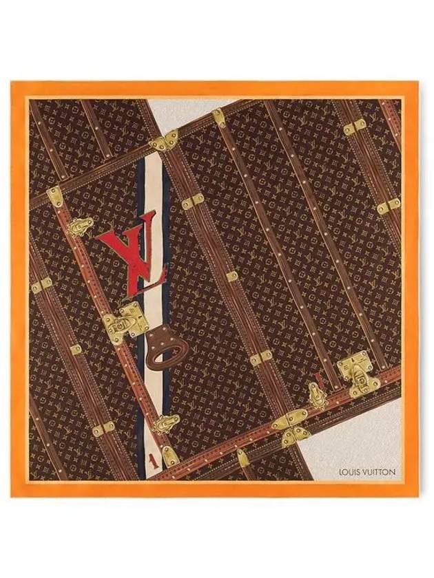 Time Trunk Square 90 Scarf Brown - LOUIS VUITTON - BALAAN 2