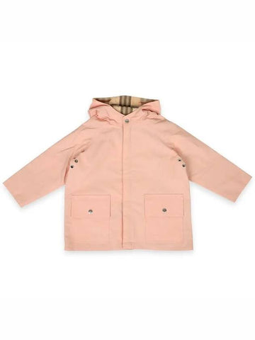 Kids Vintage Check Reversible Hooded Jacket Pink - BURBERRY - BALAAN 1