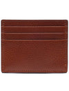 Gold V Logo Signature Card Wallet Brown - VALENTINO - BALAAN 5