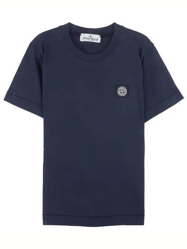 Kids 30/1 Cotton Jersey Short Sleeve T-Shirt Navy - STONE ISLAND - BALAAN 1