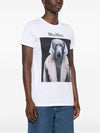 Cypria Print Cotton Short Sleeve T-Shirt White - MAX MARA - BALAAN 3